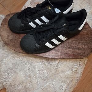 Adidas Classic Black Sneakers with White Stripes